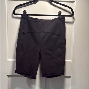 Lululemon Athletica Black Bike Shorts with Wide Waistband